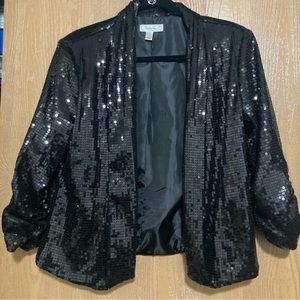 Dressbarn M Sequin Black Blazer